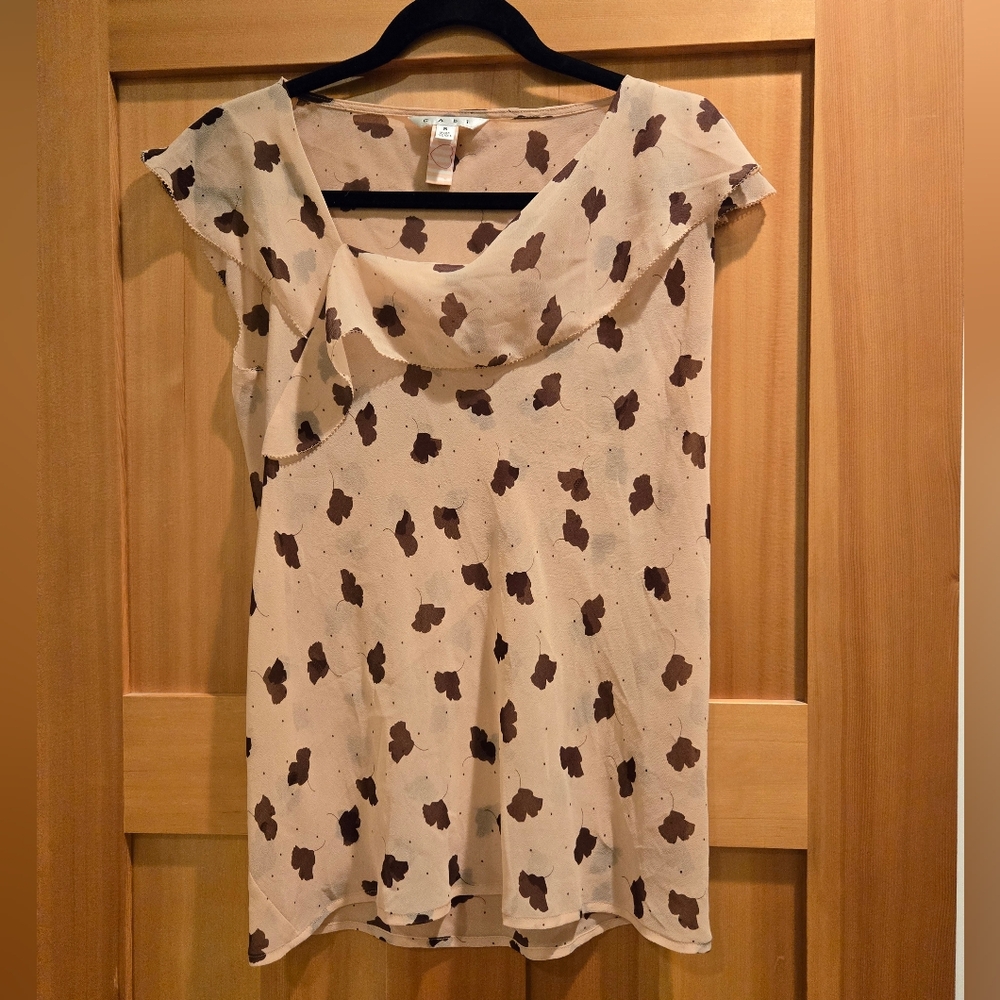Cabi cap sleeve sheer blouse Size:S